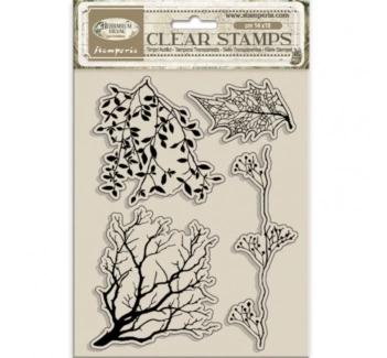 Stamperia Herbarium Silvae Transparente Stempelsets Blätter
