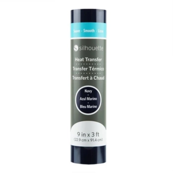 Transfer para tela Smooth Azul Marino Silhouette 9”x36”