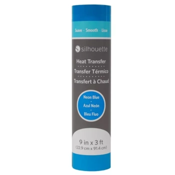 Transfer Para Tela Azul Neon-Silhouette 9"