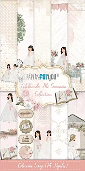 Scrapbooking Kit Girls Celebrating my Communion PapersForYou 15x30cm