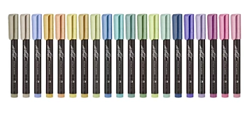 Estojo 20 Marcadores Gama Artist Metallic Alex Bog