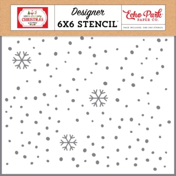 Sjabloon Noel Night Sky Have a holly jolly Christmas Echo Park 15x15cm