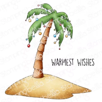 Tampon en caoutchouc « Holiday Palm » de Stamping Bella