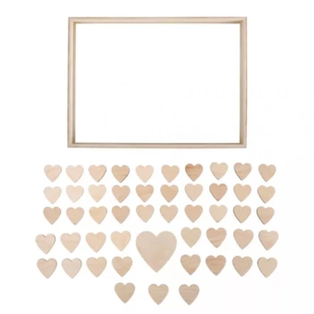 Houten Signature Frame met Rayher Harten
