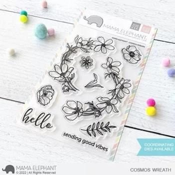 Ensemble de tampons transparents Cosmos Wreath Mama Elephant