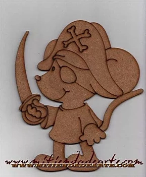 MDF Silhouette - IFLR053 Pirate mouse