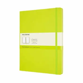 Moleskine Notitzbuch XL, limettengrün, klassisch, Hardcover, gestreift, 19 x 25 cm