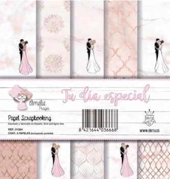 Zestaw do Scrapbookingu Twój wyjątkowy dzień Amelie Orita 30x30cm 