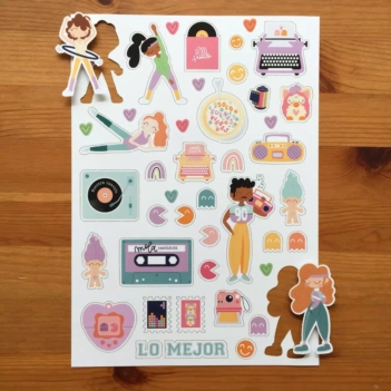 Kit de scrapbooking Mini Estampados Retro Iriri Estudio 15x20cm
