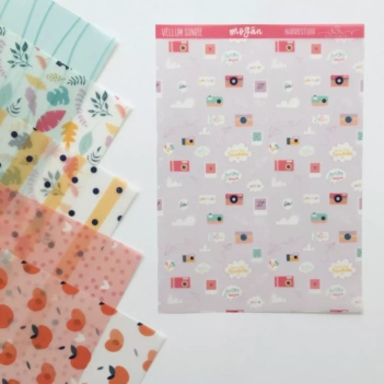 Set de scrapbooking Tarjetas Ilustraciones Mogán Iriri Estudio 15x20cm
