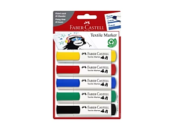 Faber-Castell Set 5 Textile Pens 