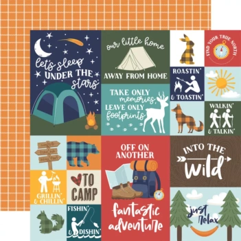Papel Love To Camp Plaid Into The Wild Echo Park 30x30cm