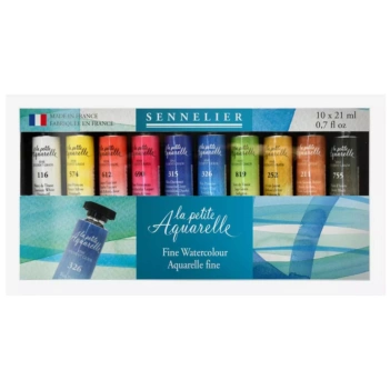 Caja 10 Tubos Acuarela Fina La Petite Aquarelle Sennelier 21ml