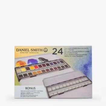 REACONDICIONADO **50%** Caja metálica 24 godets Primarios y caja vacía Daniel Smith