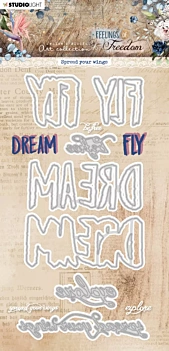 Plantilla de Stencil Freedom Jenine's Mindfull Art Feelings of Freedom Studio Light