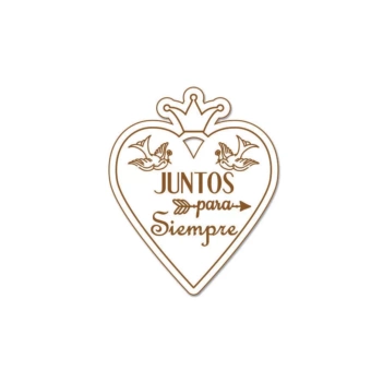 Silueta Juntos para siempre de Tablero lacado Dayka