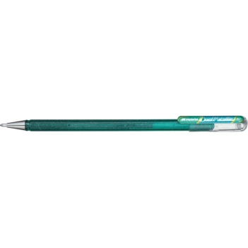 Stylo gel Pentel hybride double métallisé vert