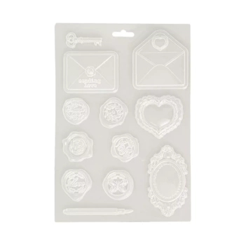 Plantilla de Stencil Carta Shaby Rose Stamperia 18x18cm