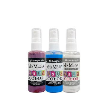 Set 3 tintas en spray Aquacolor Lavender Stamperia