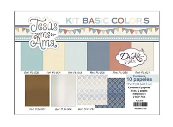 Kit de scrapbooking Básicos Jesús Me Ama Niño Dayka 30x30cm