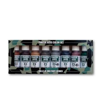 Set 8 model paints 122 Number 01 Panzer Aces Vallejo 17ml