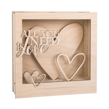 Cartella in legno con finestra
