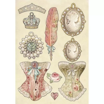 Die-Cut de Madera Princess's Jewellery Princess Stamperia

