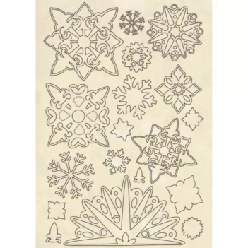 Die-Cut en bois Snowflakes Winter Tales Stamperia