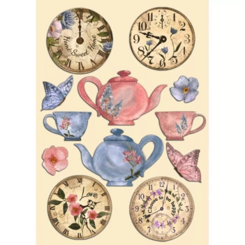 SUPER OFERTA **40%** Die-Cuts de Madera Relojes Welcome Home Create Happiness Stamperia