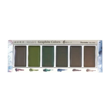 Caja de 6 acuarelas Graphite Colors Gansai Tambi Kuretake