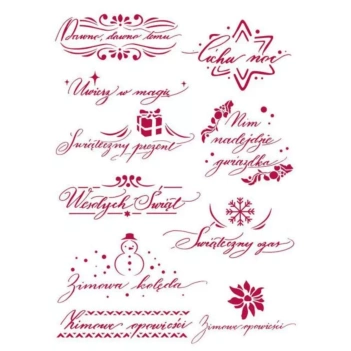 Plantilla de Stencil Spanish Quotes Winter Tales Stamperia 21x29cm

