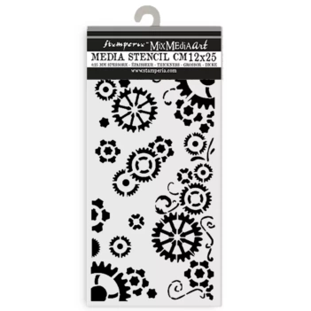 Plantilla de stencil Patrón de tela Romantic Gear Up For Christmas Stamperia