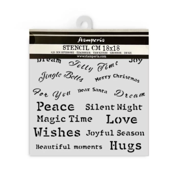 Plantilla de Stencil Acebo All You Need For Christmas Stamperia 18x18cm