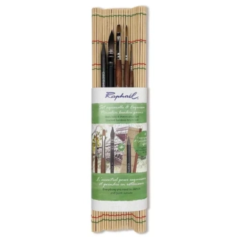 Raphaël Bamboo Skizzen- und Aquarellpinsel-Set 