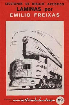Artistic drawing plates SR29 Railways E Freixas Castellano