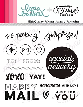 Packaging Acrylic Stamps Value Pack by Lora Bailora