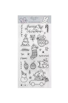 Set de sellos acrílicos Cute Christmas Lora Bailora By Mandie Kuo