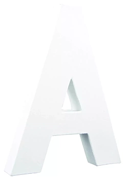 Lettre A en carton raidi blanc
