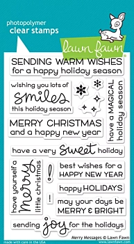 Sellos Transparentes Merry Messages Lawn Fawn