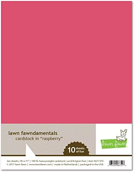 Set 10 Cardstock Raspberry Lawn Fawn