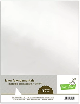 Cartoncino metallizzato argento prato fulvo

