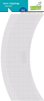 Plantilla de Stencil Slimline Simple Hillside Lawn Fawn 15x15cm