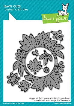 Troquel Magic Iris Fall Leaves Add-On Lawn Fawn