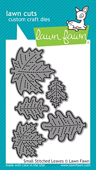 Troquel Lawn Fawn Samll Stitched Leaves compatible con Sizzix 