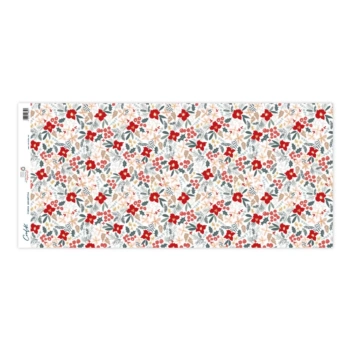 Ponsetia canvas stof Speciale levering Cocoloko 23x50cm