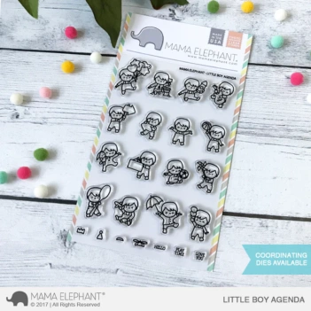 Set de sellos transparentes Little Boy Agenda Mama Elephant