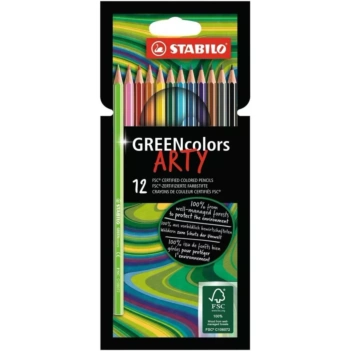 Set 12 lápices de colores ecológicos Greencolors Arty Stabilo