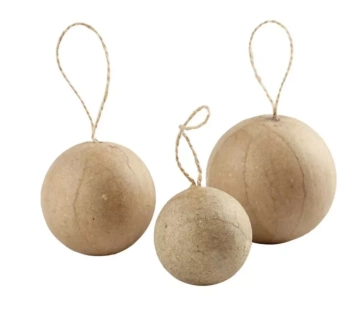 Set of 6 Paper Mache Balls Creativ Company