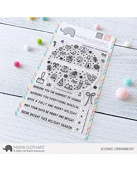 Set di timbri trasparente iconico ornamento Mama Elephant

