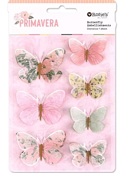 Die-Cuts en 3D Mariposas Primavera Rosie's Studio